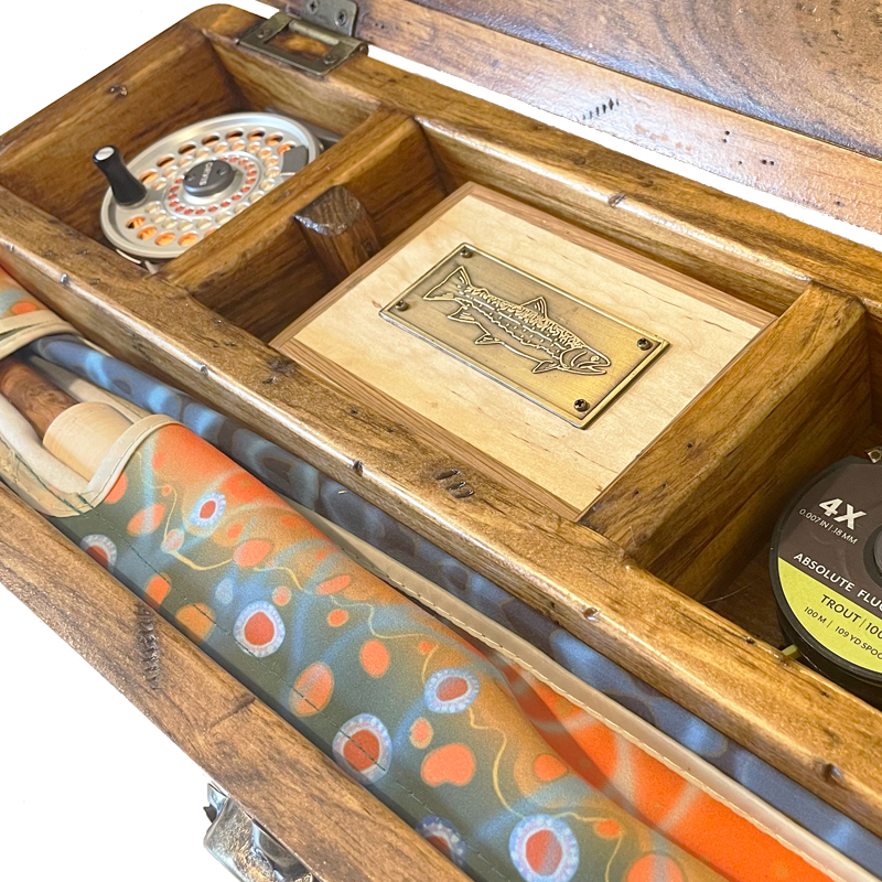 Two-Hearted Fly Rod Case with Rod, Reel, & Fly Box (5wt. 9 4 pc) J.A.Henry Rod & Reel Co. Two-Hearted Fly Rod Case with Rod, Reel, & Fly Box (5wt. 9 4 pc) J.A.Henry Rod & Reel Co.